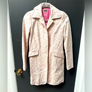 United Colors of Benetton Floral Pink Women's Coat Size S